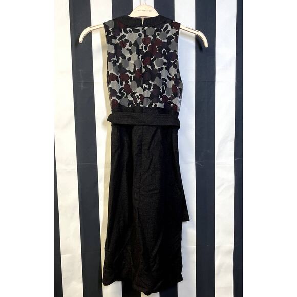 BURBERRY LONDON Sleeveless Printed Wool Angora Midi Dress in Gray Size 6 - Picture 2 of 7